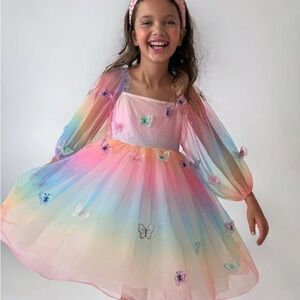 Lola + The Boys Rainbow Butterfly Dress